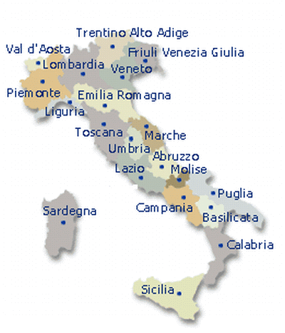 cartina regioni